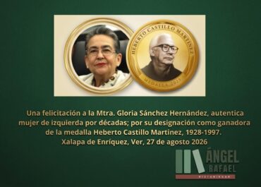 Gloria Sánchez Hernández, merecedora de la Medalla Heberto Castillo Martínez (1928-1997)