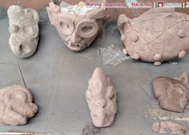 Marina y Anam aseguran en el AICM seis bienes arqueológicos con destino a Gran Bretaña