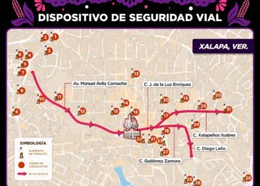 ¡Atención automovilistas! Anuncian cierres viales en el centro de Xalapa por desfile “Almas de Mictlán”